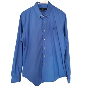 Ralph Lauren Blue Label Performance Blue Dress Shirt Size L